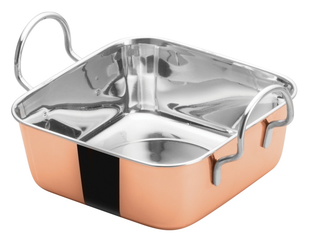 Mini Roasting Pan, 4-1/2"Sq, Copper Plated (12 Each)