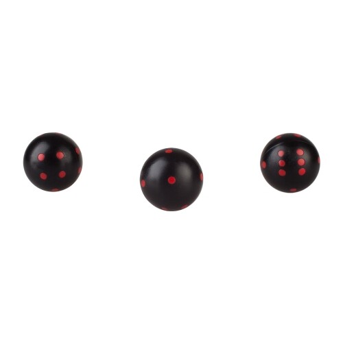 Round cube - round dice - black - 21 mm