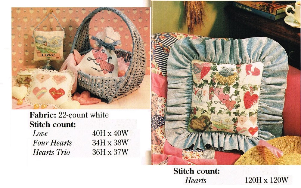 HEARTS TO  TREASURE CROSS STITCH PATTERN ONLY  -  YD  RUP