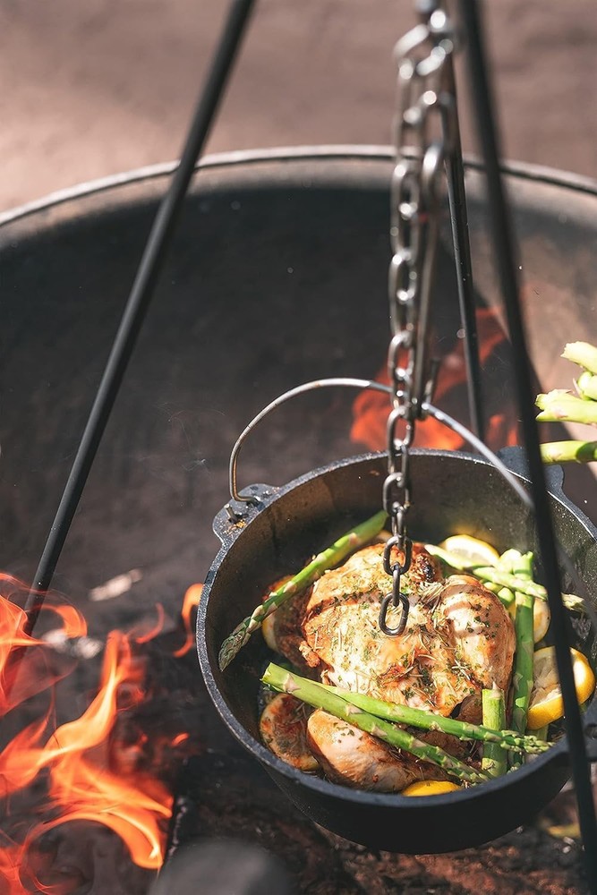 Adjustable Height Campfire Tripod