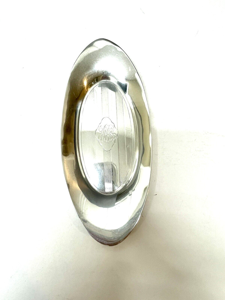 Alvin Sterling Silver Oval Dish Monogrammed 40.5 Grams