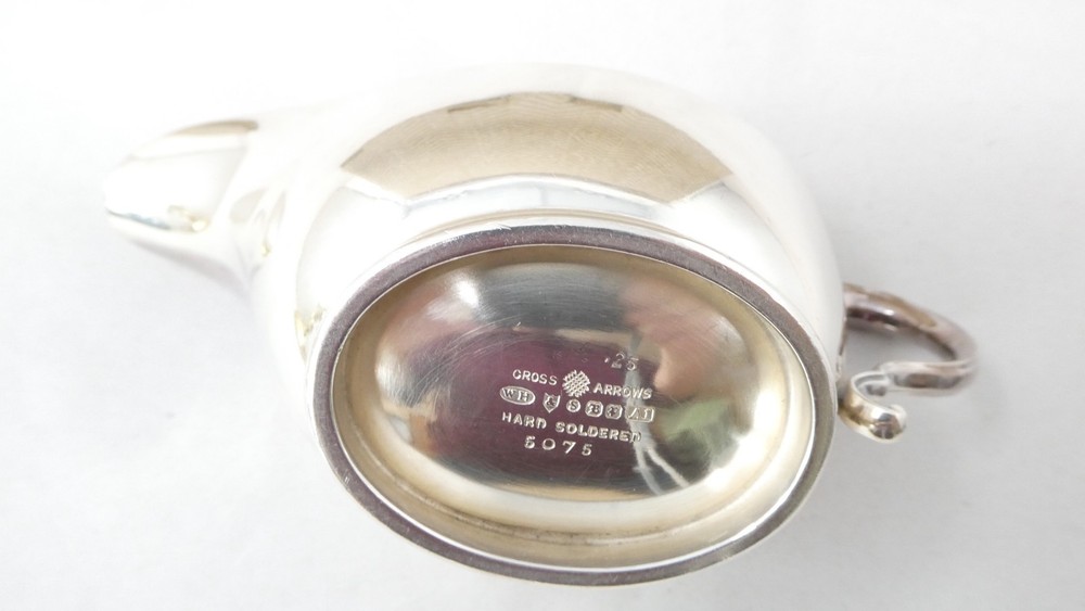 Cream Jug Silver Plated Decorative Handle William Hutton