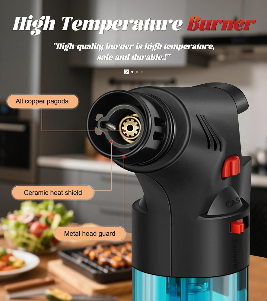 4 Pack Jet Flame Butane Torch Lighters Refillable Windproof Candle Grill