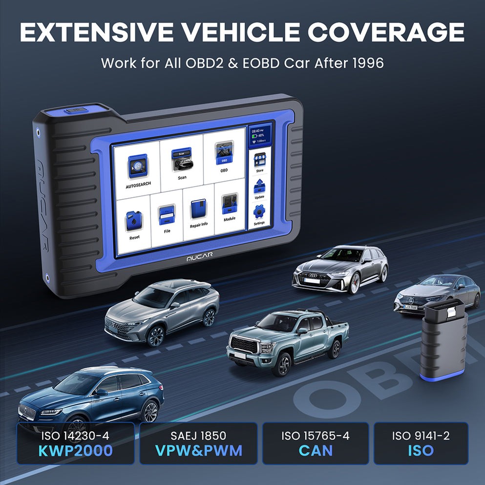 MUCAR VO7+TPMS Reset Tool ECU Coding OBD2 Scanner Bidirectional Diagnostic Tool
