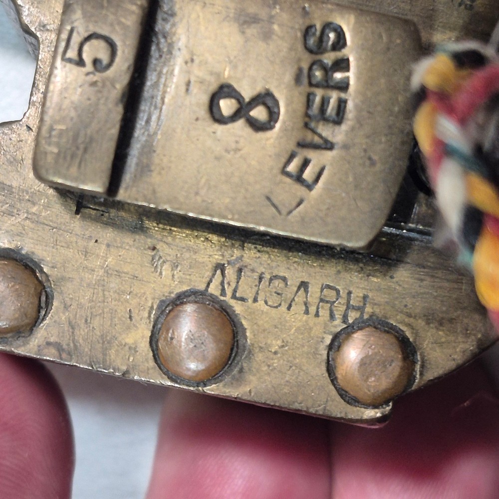 BRASS PADLOCK By TRUSTY LOCK 8 LEVERS