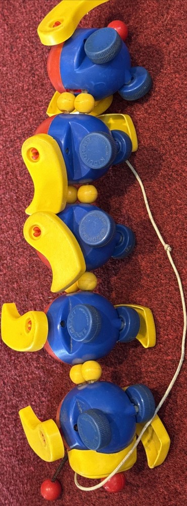 Vintage Kiddicraft Caterpillar Pull Toy Clatterpillar Pull Along