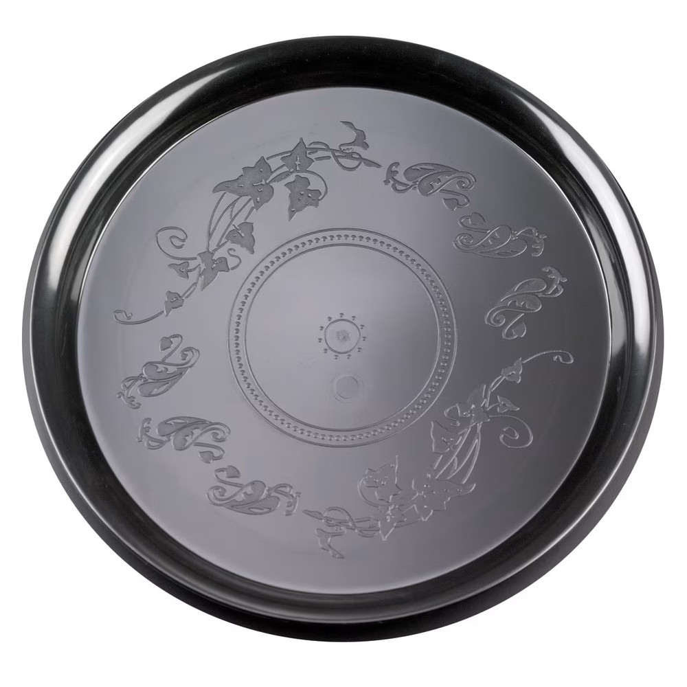 Fineline Setting 7201-BK Plastic Round 12" Tray - 25 / CS