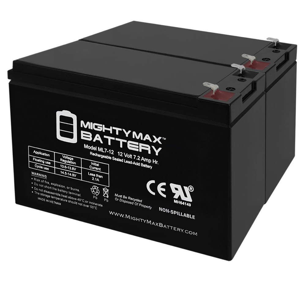 Mighty Max 12V 7Ah Battery Replacement for APC BN1250 - 2 Pack