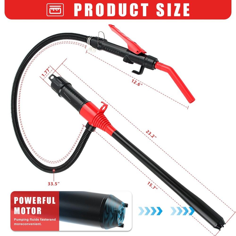 Knoweasy Battery-Powered Transfer Pump, Portable Electric Siphon for Gas,...