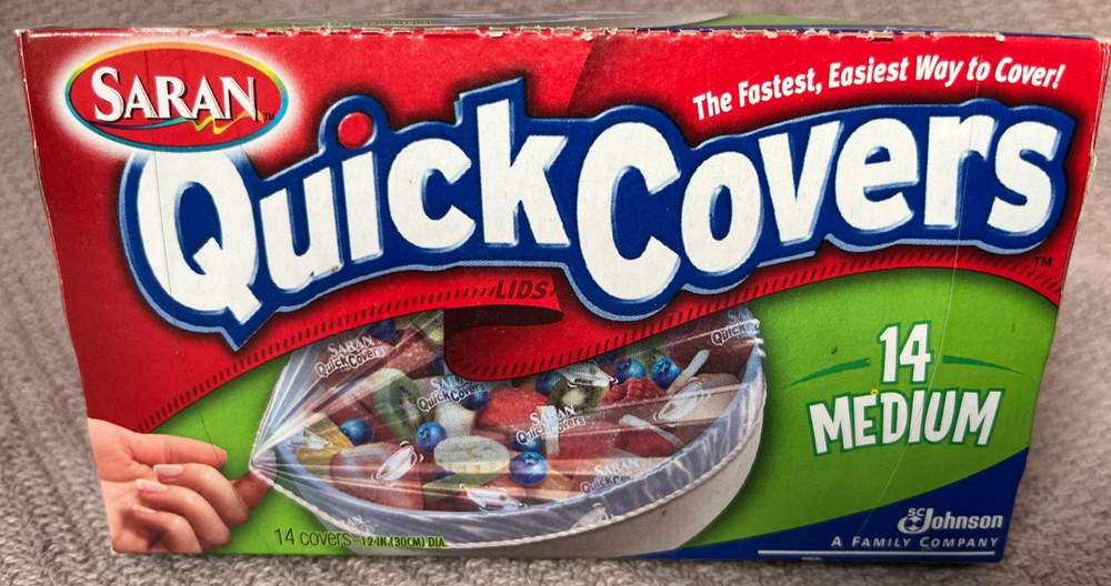 Saran Quick Covers 14 Medium Bowl & Pan Covers New Sealed Pack