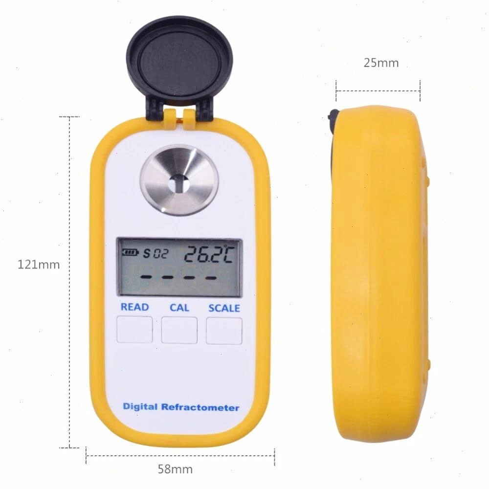Digital Handheld Sugar Refractometer with Measuring Temperature Accuracy ±0.9℉