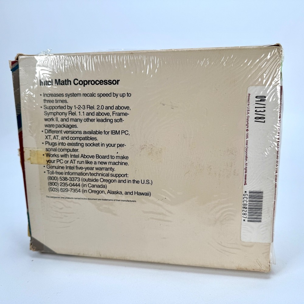 Intel Math Coprocessor Personal Computer Enhancement PCNC80287 For IBM PC