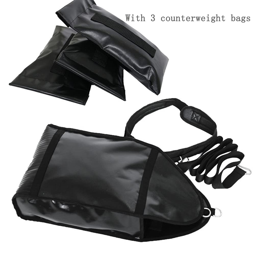Running Weight Bag Speed Training Sandbag Adjustable Medium, Black