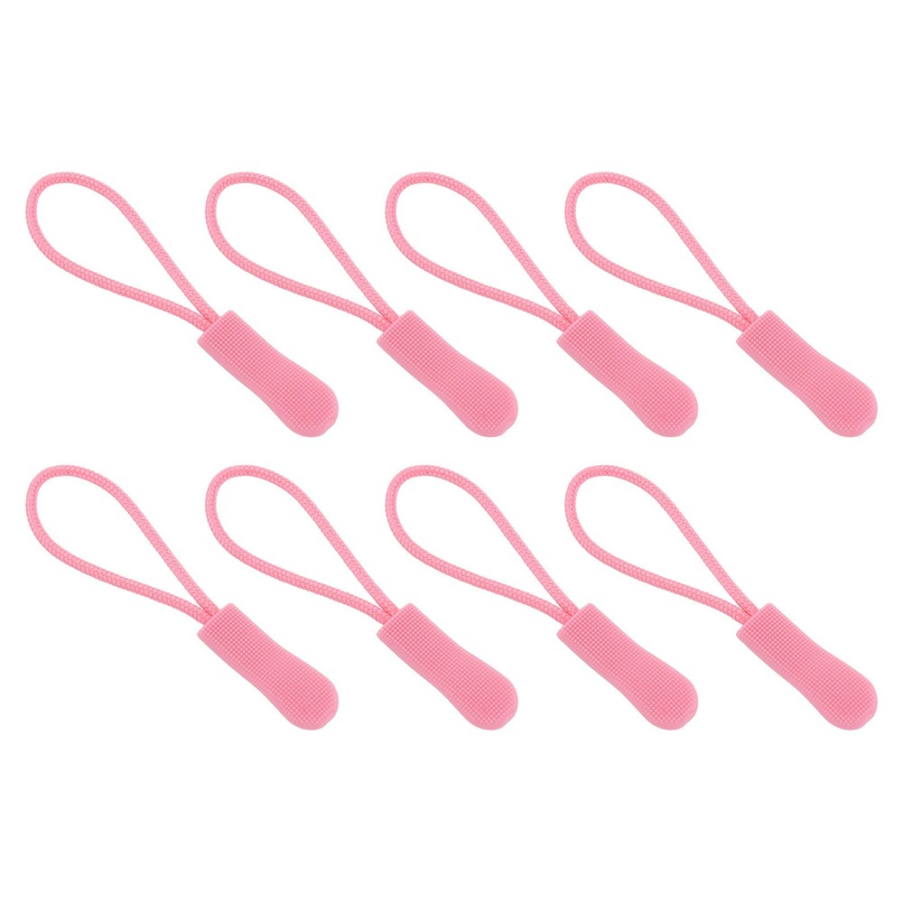 50Pcs Zipper Pulls Replacement Cord Extender, 63.3mm Pink