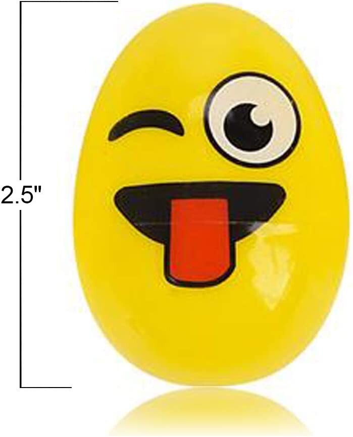 2.5" EMOTICON PLASTIC EASTER EGGS - 12 Piece Assortment
