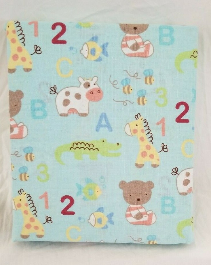 Tiddliwinks ABC 123 100% Cotton Fitted Crib Sheet NIP