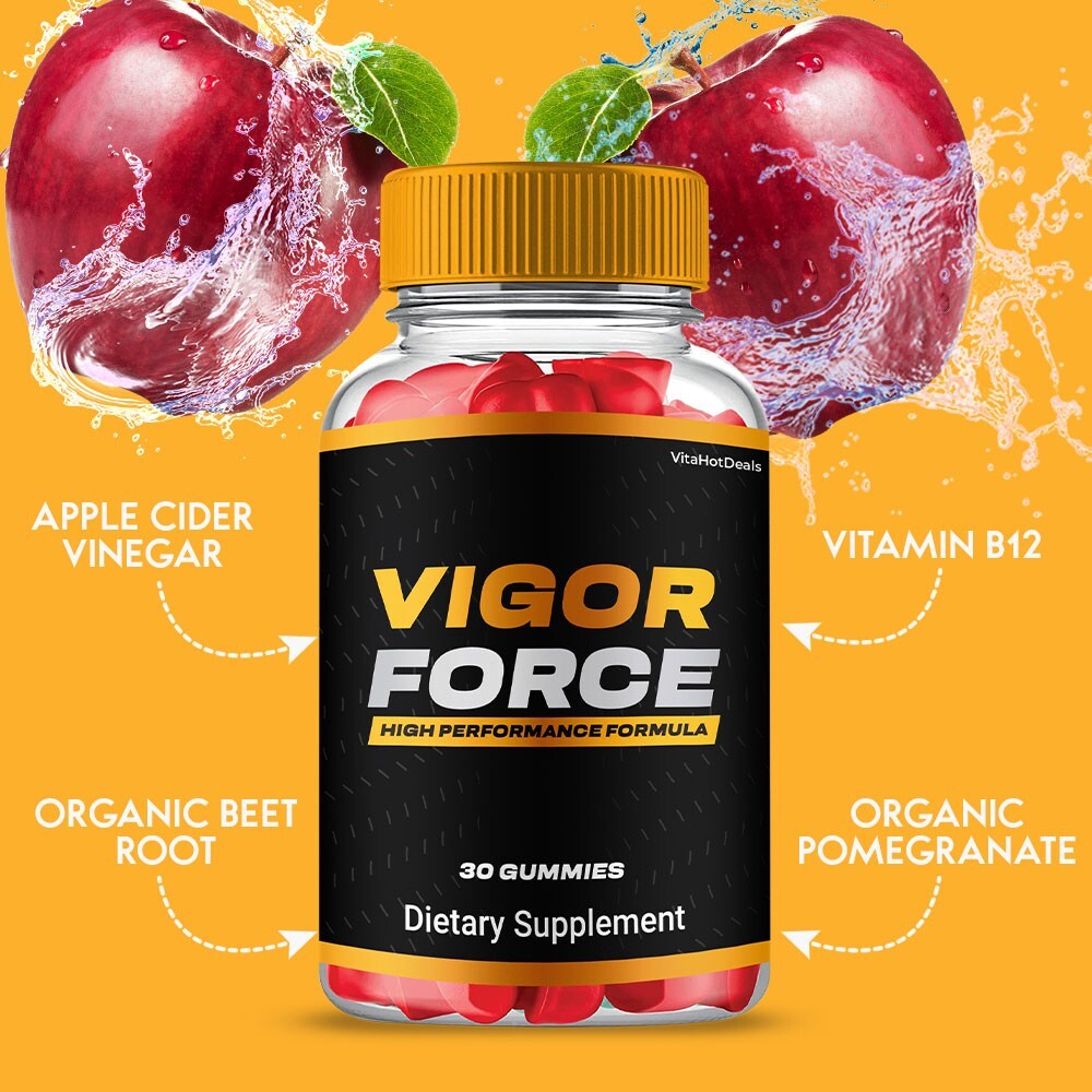 Vigor Force Gummies Supplement, Max Strength, VigorForce Energy Boost (5 Pack)