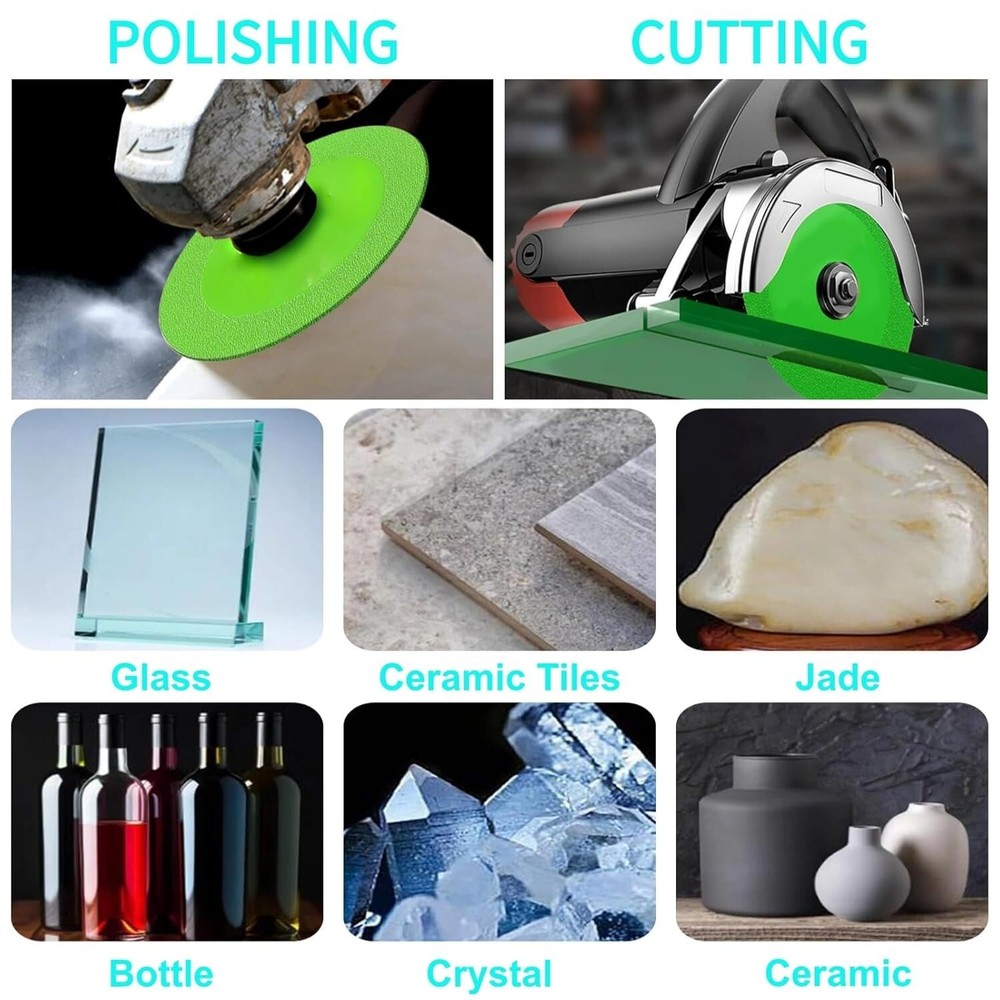 5 Pcs Glass Cutting Disc for Angle Grinder, 4" Ceramic Tile Cutter Blade, Ultra