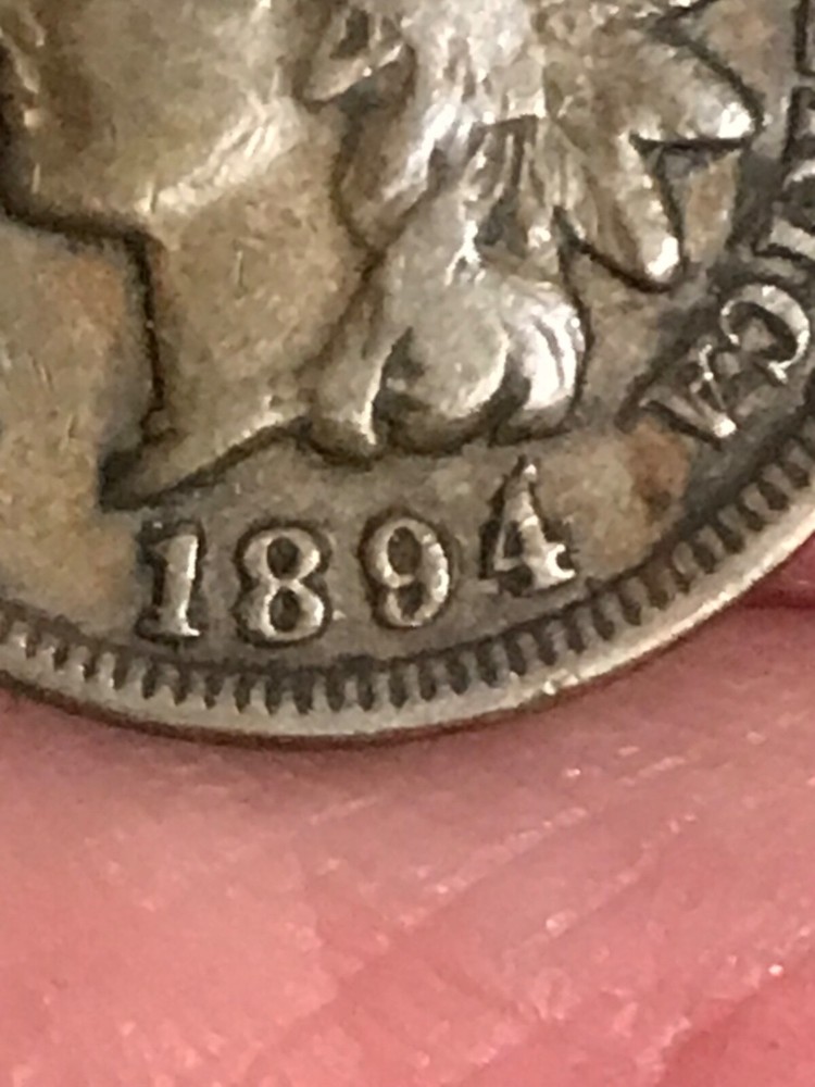 1894/4 Indian cent , VF , scarce