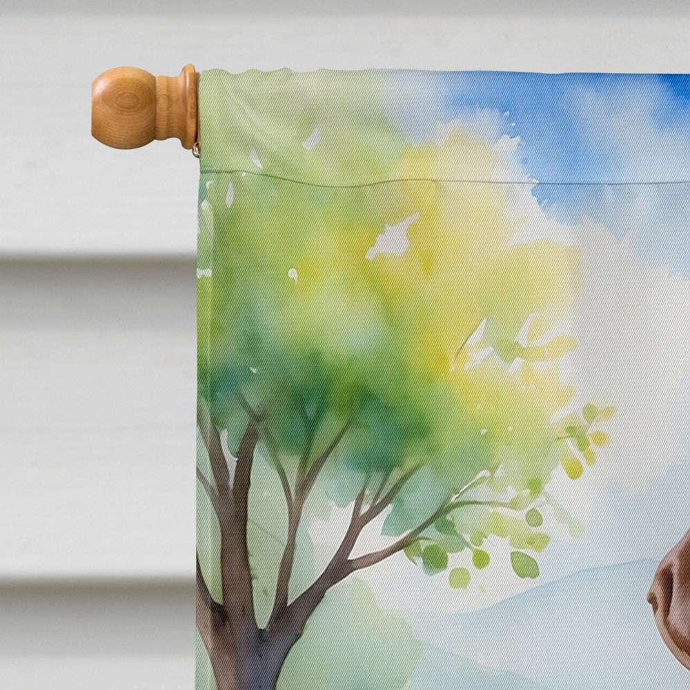 Caroline's Treasures German Shorthaired Pointer Spring Path House Flag