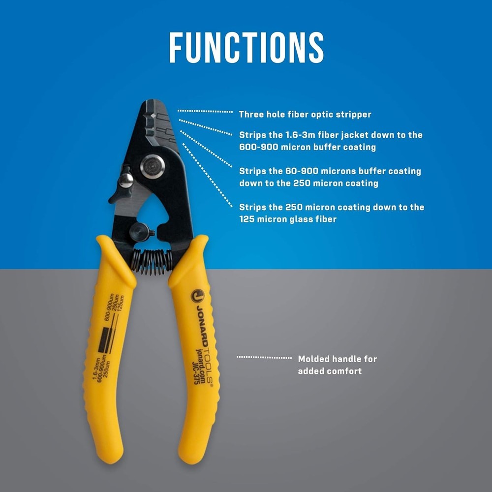 Fiber Optic Stripper Multi-Function Tool for Jacket Buffer Coating 3 Hole