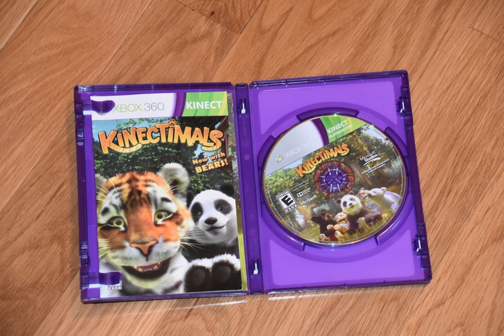 Microsoft Xbox 360 Black Kinect Motion Sensor Bar 7 Games Bundle Lot - Tested!