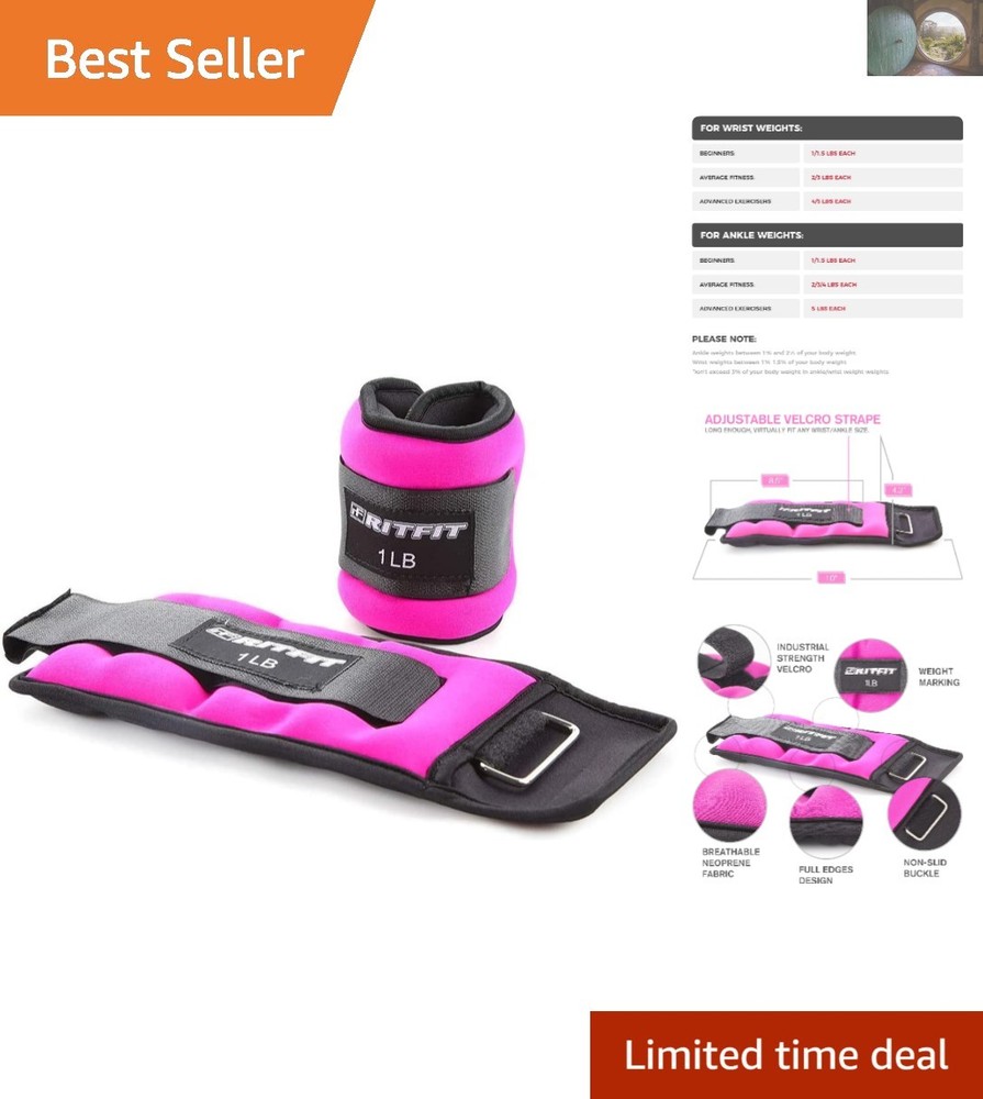 Professional Quality Ankle and Wrist Weights for Efficient Workouts - 1-5 lbs