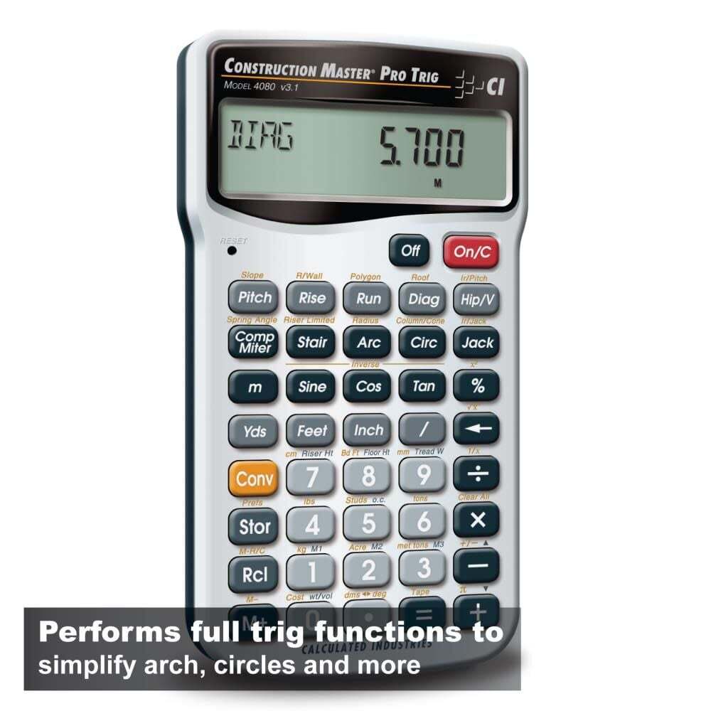 Calculated Industries Cm Pro Trig Construction Math Calculator