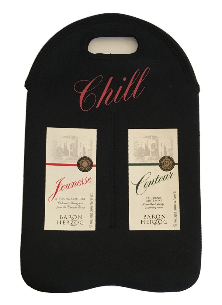 Wine Tote Bag Koozie Holds 2 Bottles