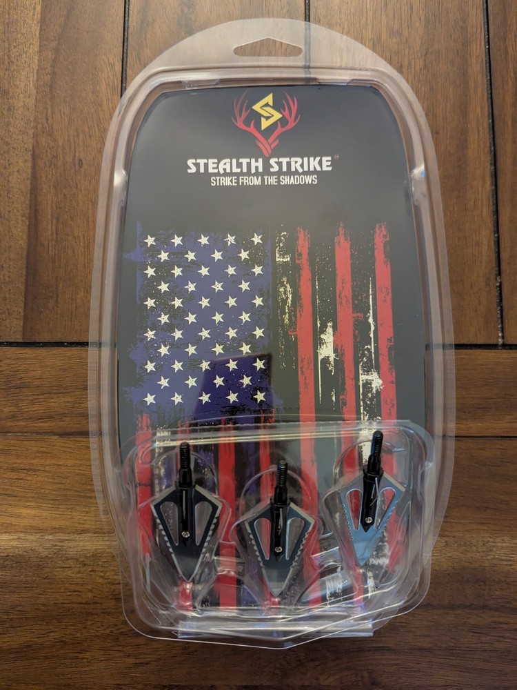 100grain Broadhead Stealth Strike 4 Blade Jagged Broadhead Bow Shooting 3-pack
