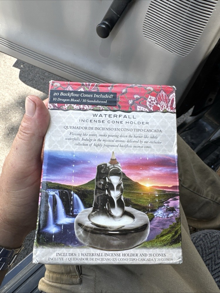 Medium Waterfall Incense Cone Holder with 20 Incense Cones