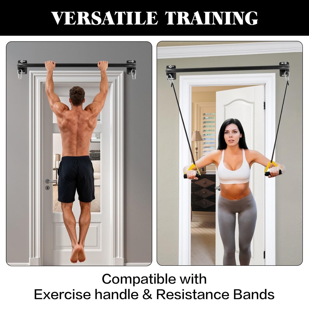 Wall Mounted Pull Up Bar, Door Frame Pull Up Bar for Home Gym, Professional D...