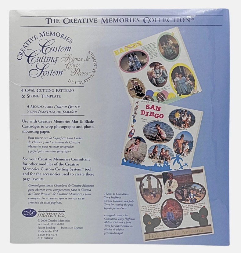 NEW Creative Memories Custom Cutting System Patterns Templates Circles & Ovals