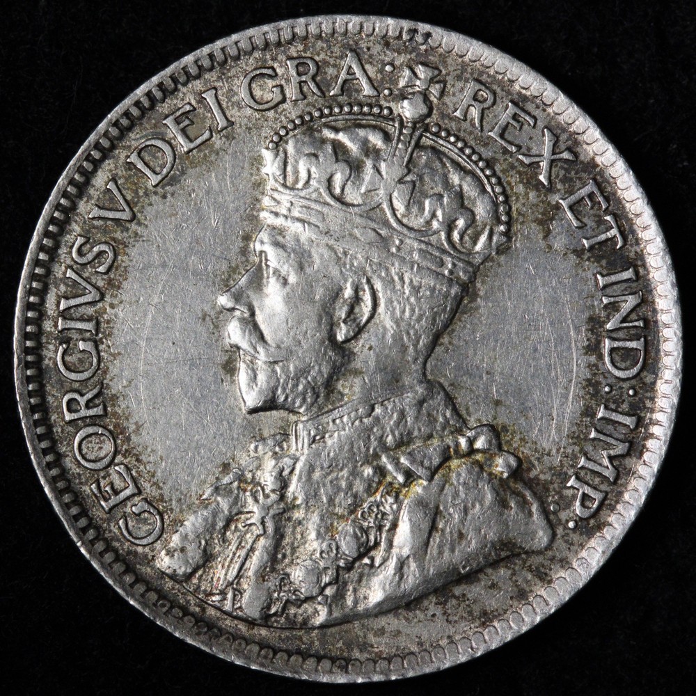 1917 Canada SILVER Twenty Five Cents AU E346 YOWCH
