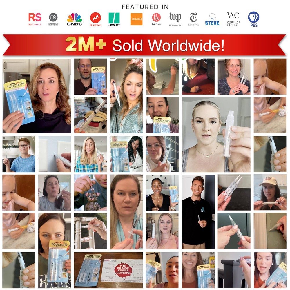 Slobproof Replacement Brush Tips for Refillable 5 Count (Pack of 1), White