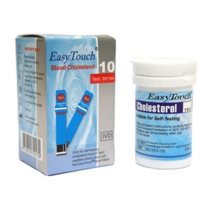 Easy Touch - Test Strips for Cholesterol 10 Test Strips