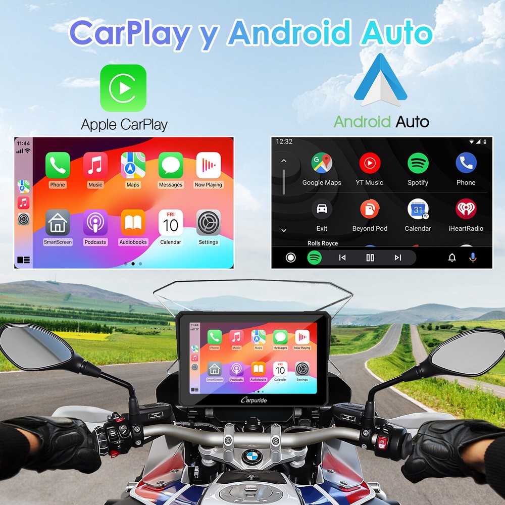 Carpuride W702B Moto Wireless Carplay Android Auto With BMW Navigation Mount