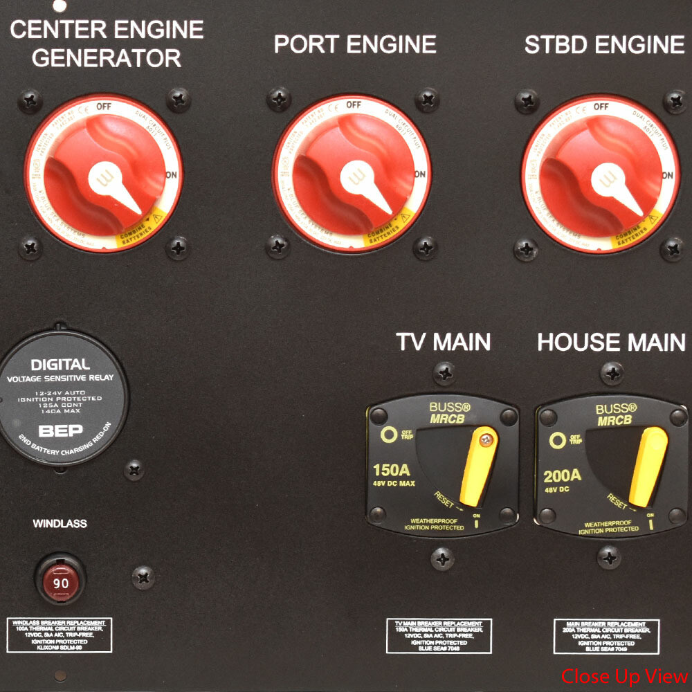 Aviara Boat Battery Switch Panel 501265B | AV40 Dual Outboard Engine