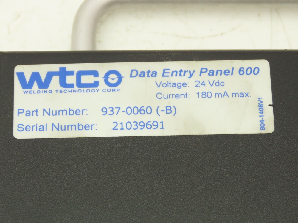 Welding Technology WTCO 937-0060 (-B) DEP 600 Data Entry Panel 600 Teach Pendant