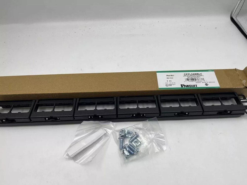Panduit Mini CPP24WBLY modular patch panel, suitable for CAT6, 5E 24 port