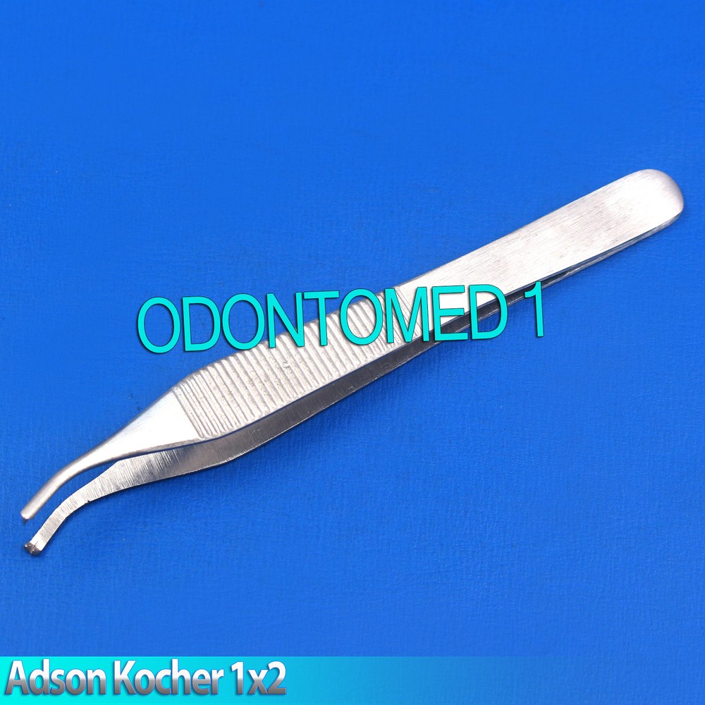 Adson Kocher Tissue Micro Forceps Fine Point 1x2 Teeth 4.75" Stainless