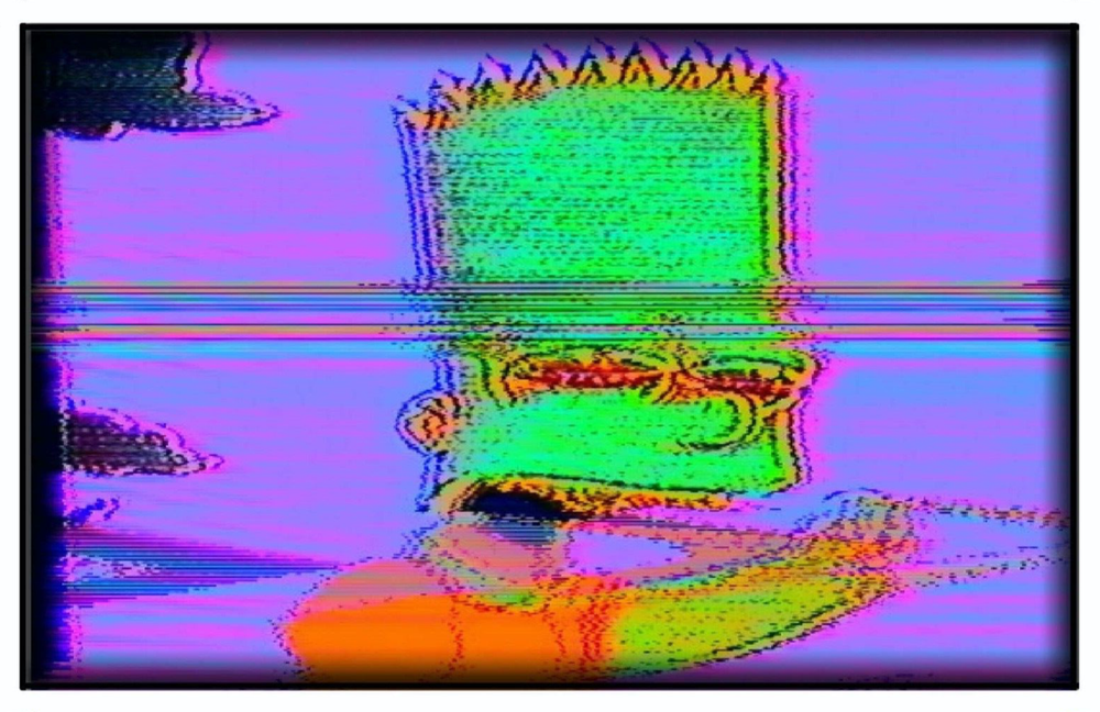 Magnet #134 Glitchy Bart Simpson Video VHS