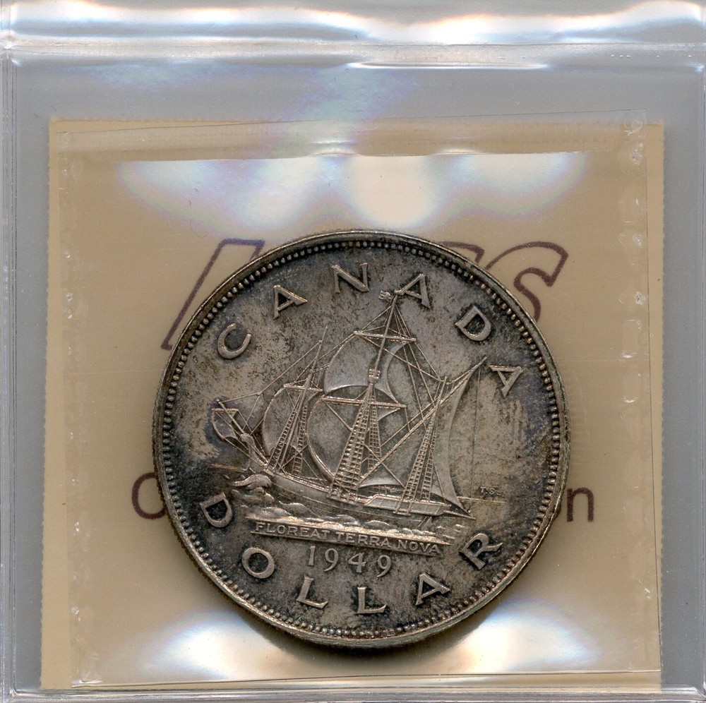1949 Canada Silver Dollar - Gem Uncirculated, ICCS MS 66