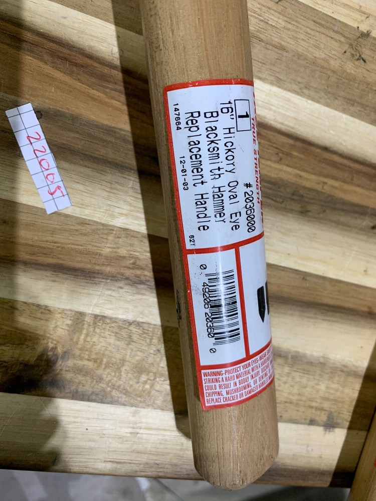 True Temper 16" Hickory Oval Eye Blacksmith handle replacement & wedge (22005)