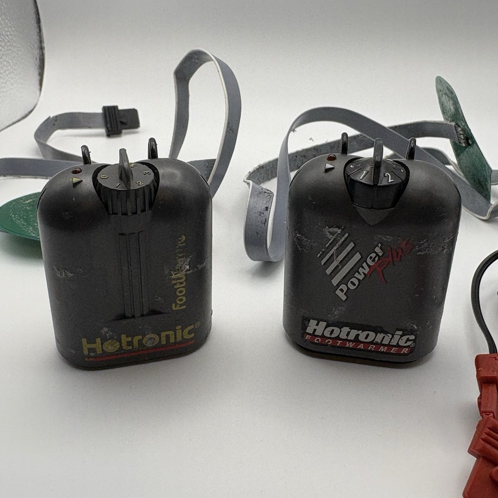 Hotronic Boot Heating System Lot - 2 Battery - Boot Clips - Charger - Cords READ