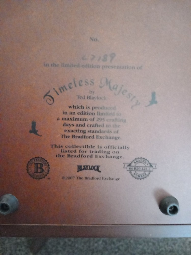 2007 Bradford Exchange - Ted Blaylock's Timeless Majesty Cuckoo Clock