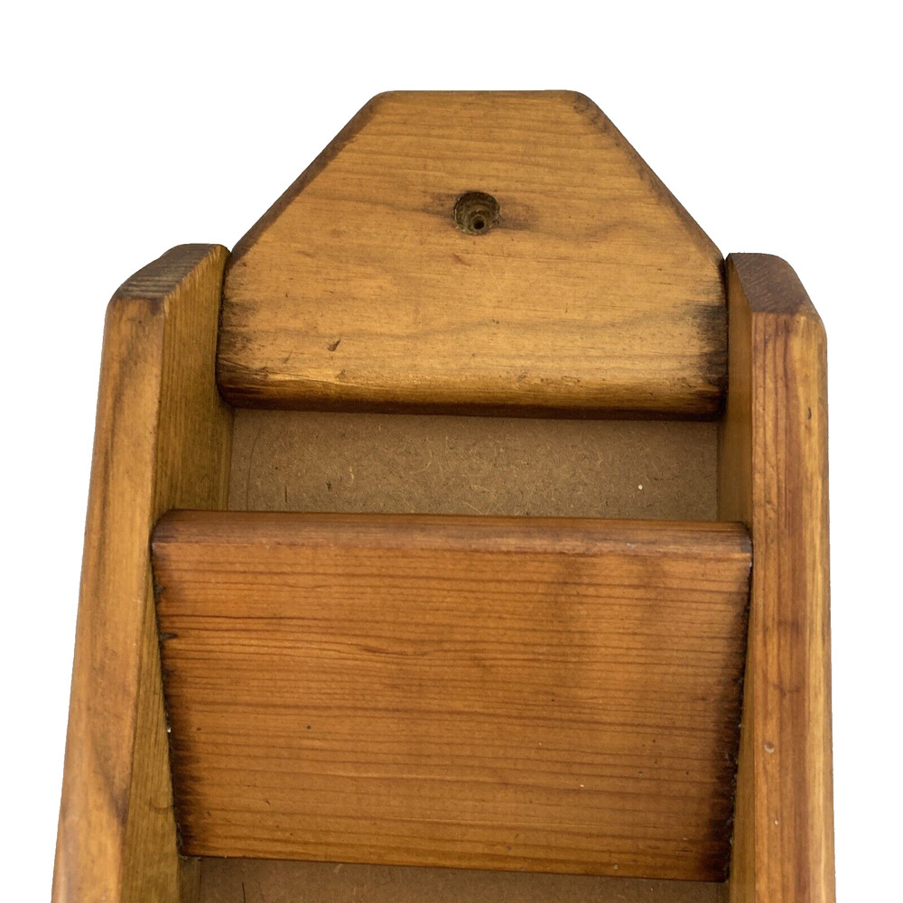 Wood 3 Tier Wall Mail Letter Organizer