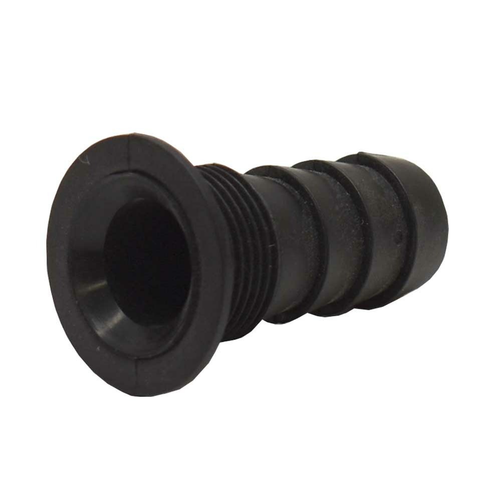 Malibu Boat Livewell Drain Fitting | 5/8 Inch Barbed Hose Black