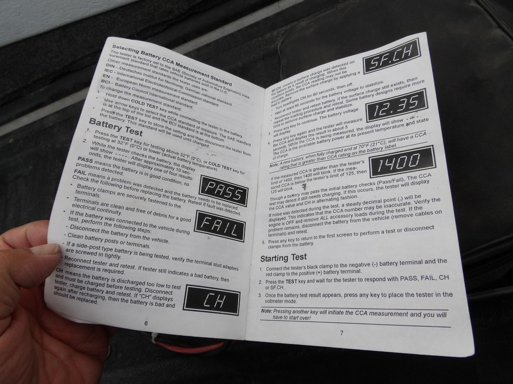 Mac Tools BT8300 Battery Tester Case & Manual MINT