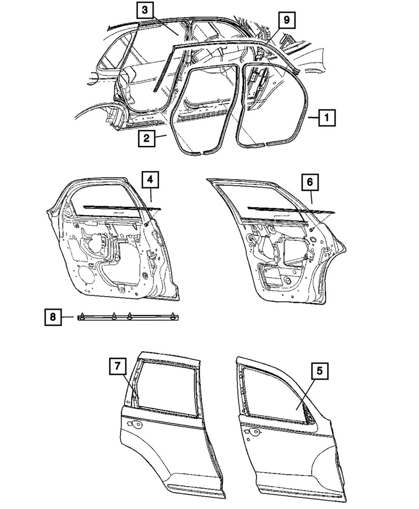 Genuine Mopar Front Door Left 5152095AA